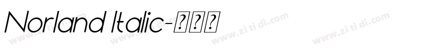 Norland Italic字体转换